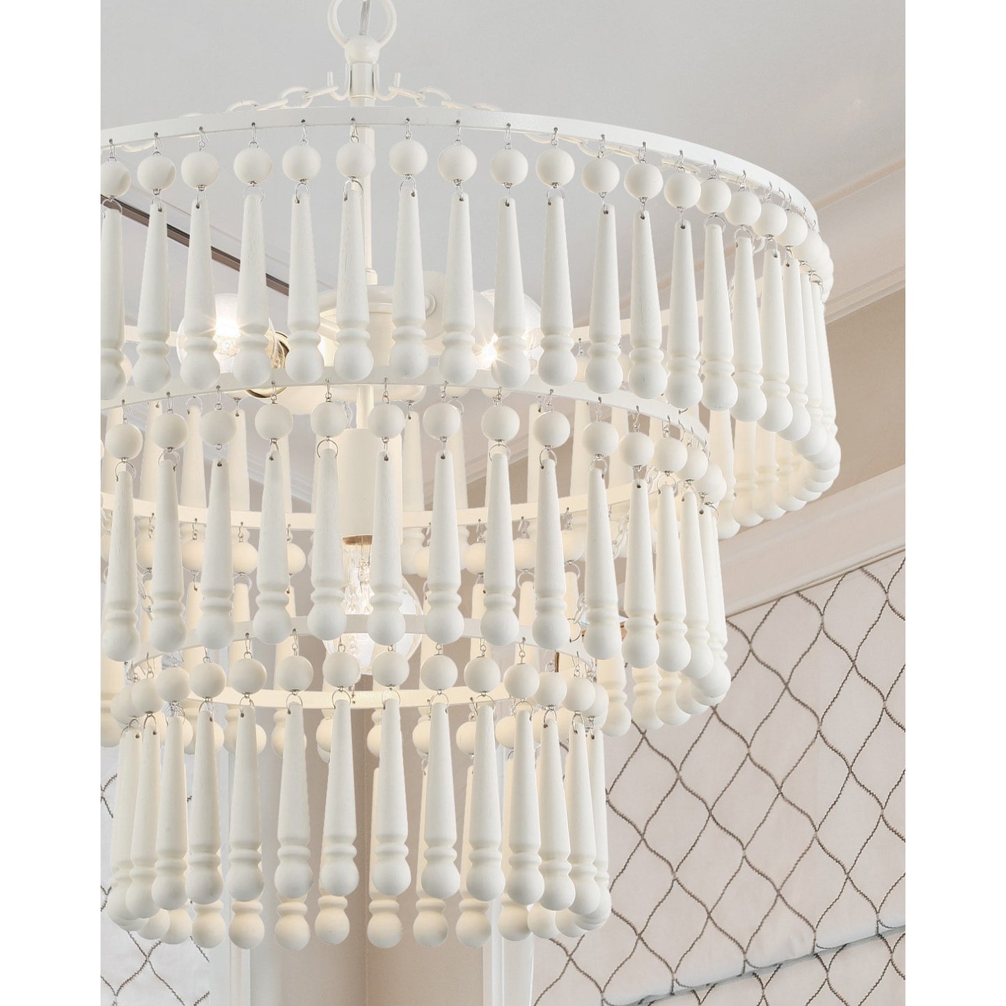 Tiana 3 Light Chandelier - Matte White