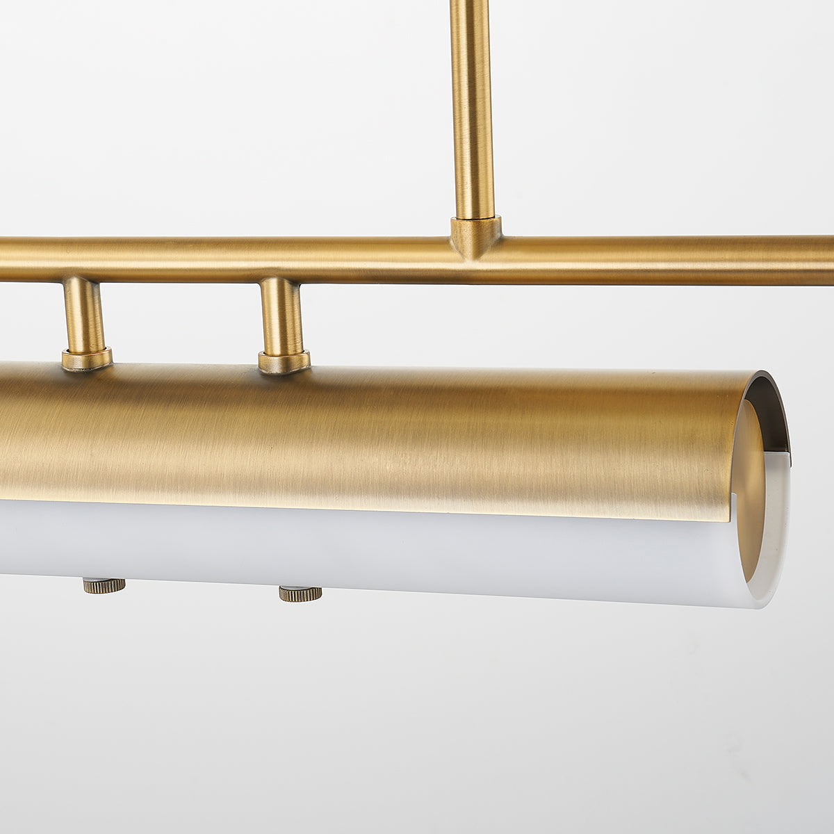 Troy Titus Linear Pendant Patina Brass / Soft Black Detail 1