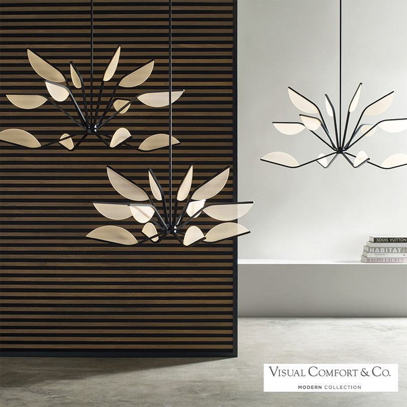 Visual Comfort Modern Belterra Chandelier Nickel, Polished Nickel