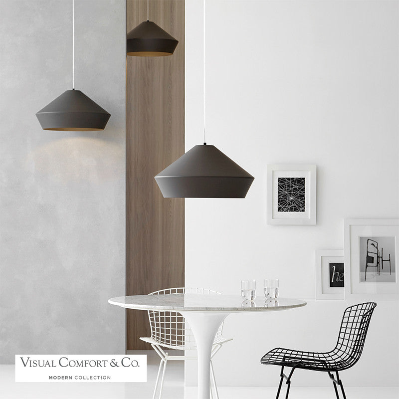 Visual Comfort Modern Brummel Grande Pendant Nickel, Satin Nickel