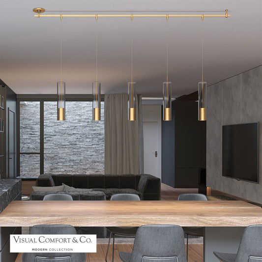 Visual Comfort Modern Captra Pendant Brass, Aged Brass