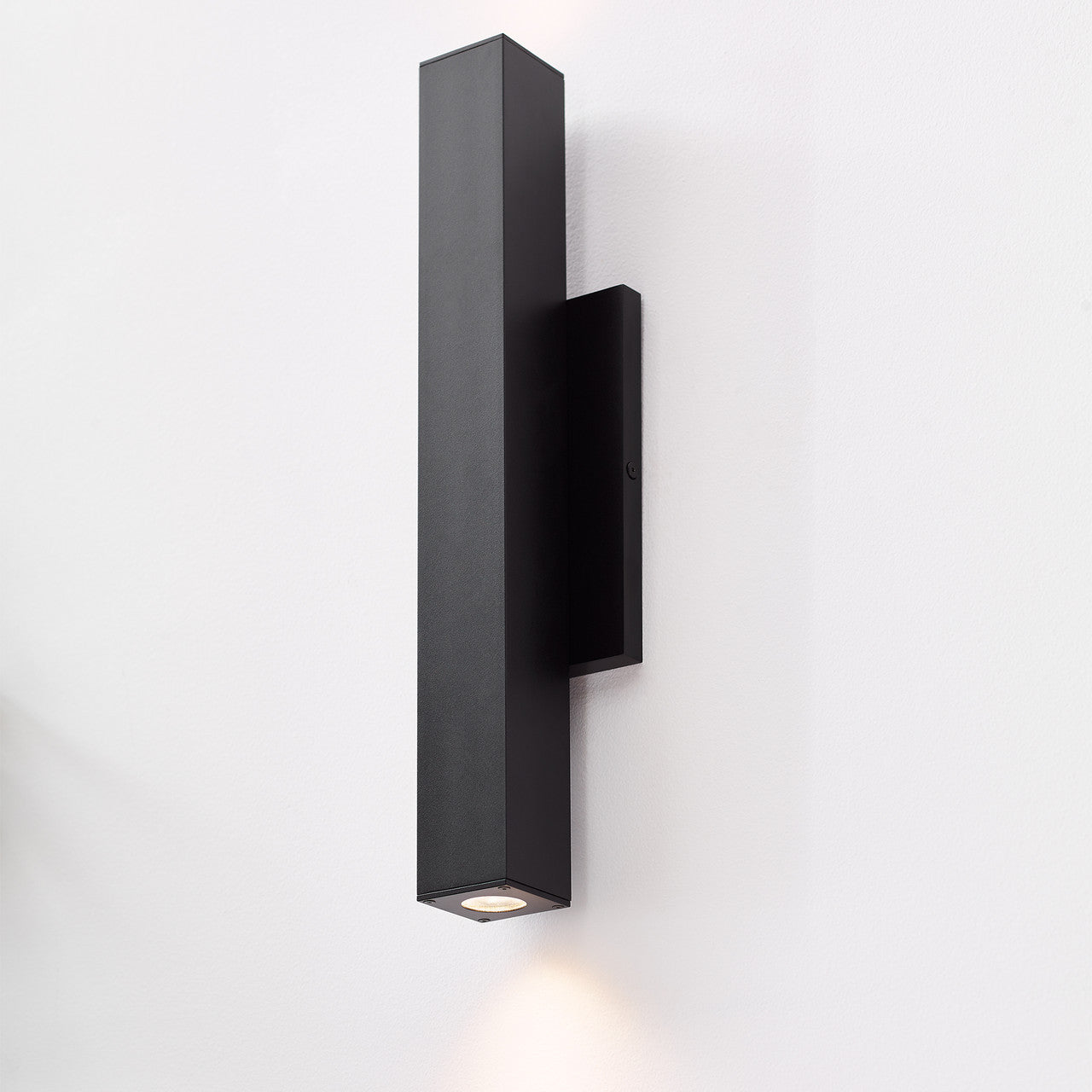 Chara Square Outdoor Wall Sconce, 1-Light, LED, Black, 17"H (700OWCHAS93017BUDUNV 70PDHQT)