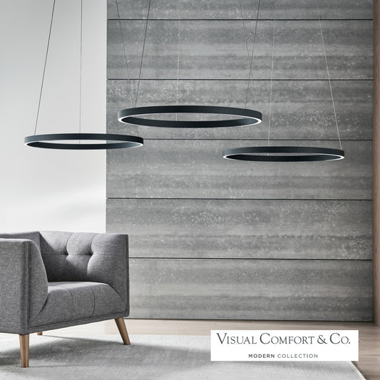 Visual Comfort Modern Fiama Chandelier Nickel, Satin Nickel