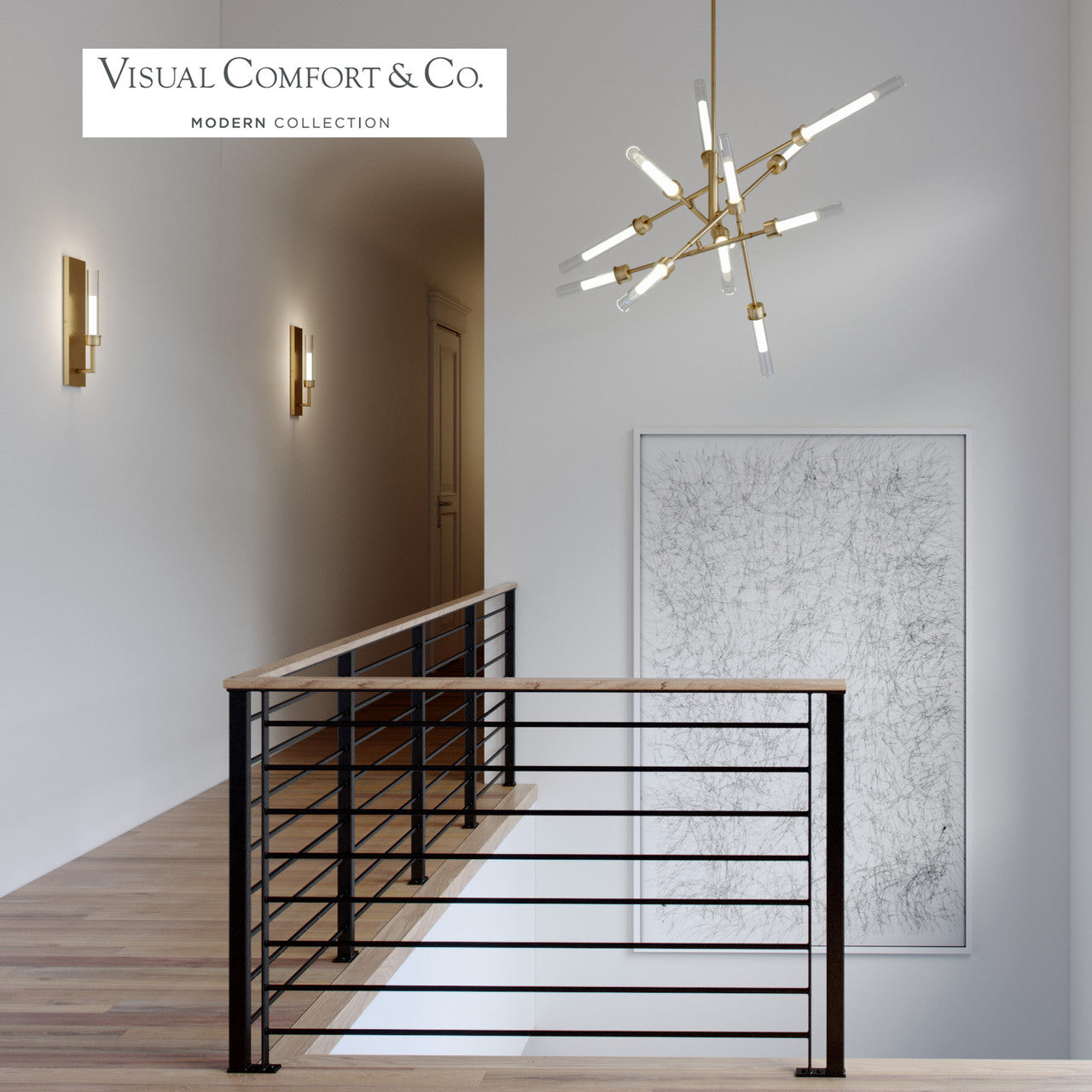 Visual Comfort Modern Linger Abstract Chandelier