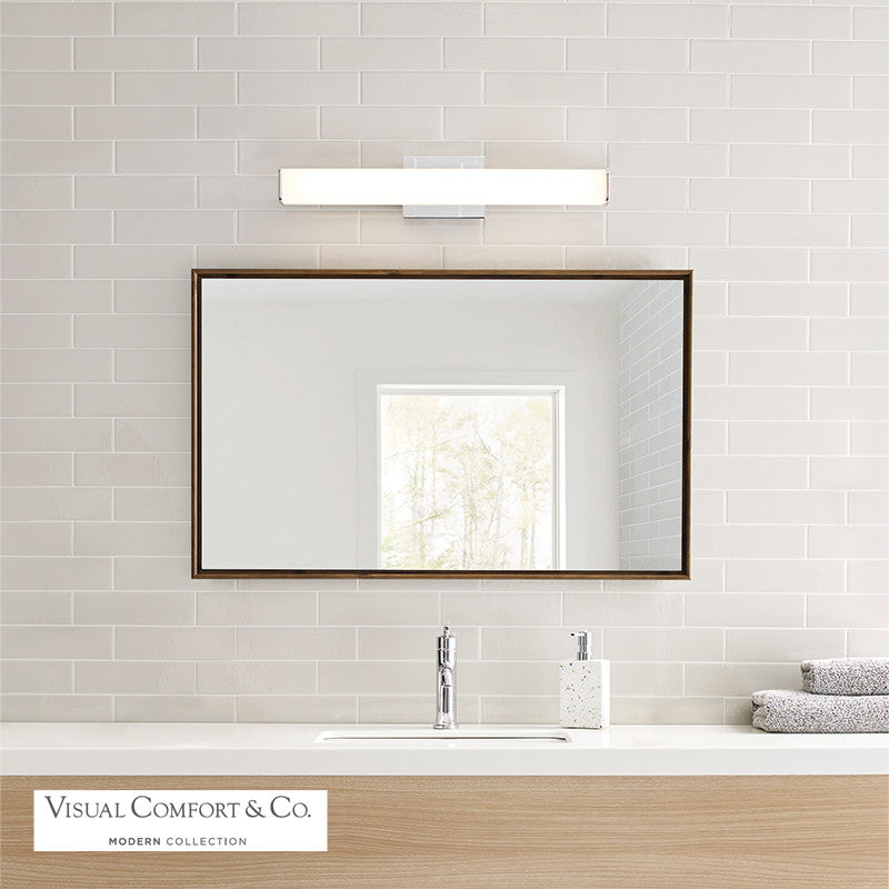 Visual Comfort Modern Lynn LED Bath Vanity 277V Chrome