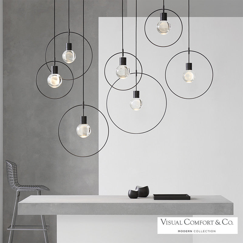 Visual Comfort Modern Mina Pendant Nickel, Satin Nickel