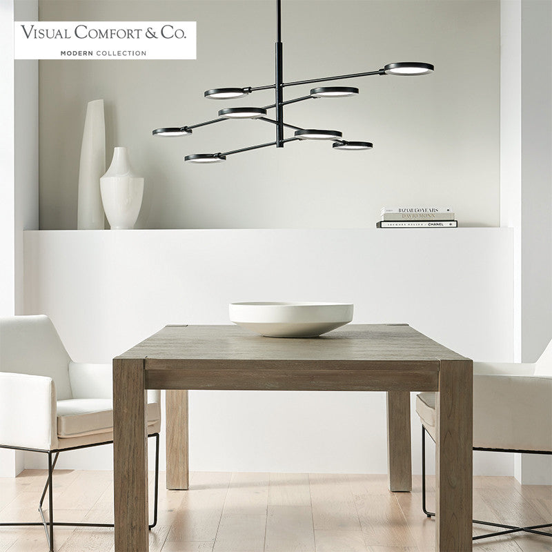 Spectica Chandelier, 8-Light, LED, Black, Matte Black, 51.3"L (700LSSPCTB-LED930 70P9H2N)