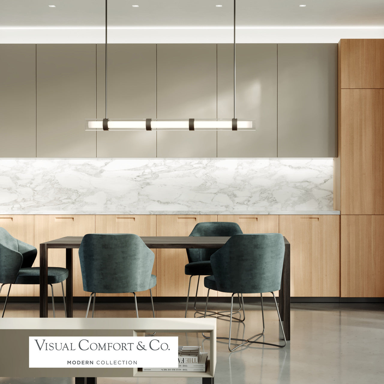 Visual Comfort Modern Wit Linear Chandelier 