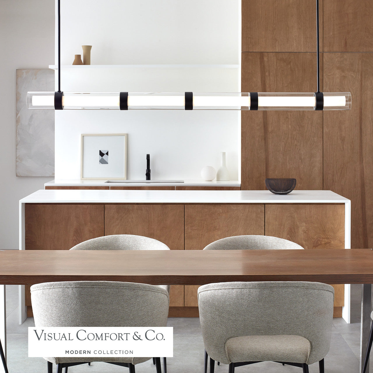 Visual Comfort Modern Wit Linear Chandelier 