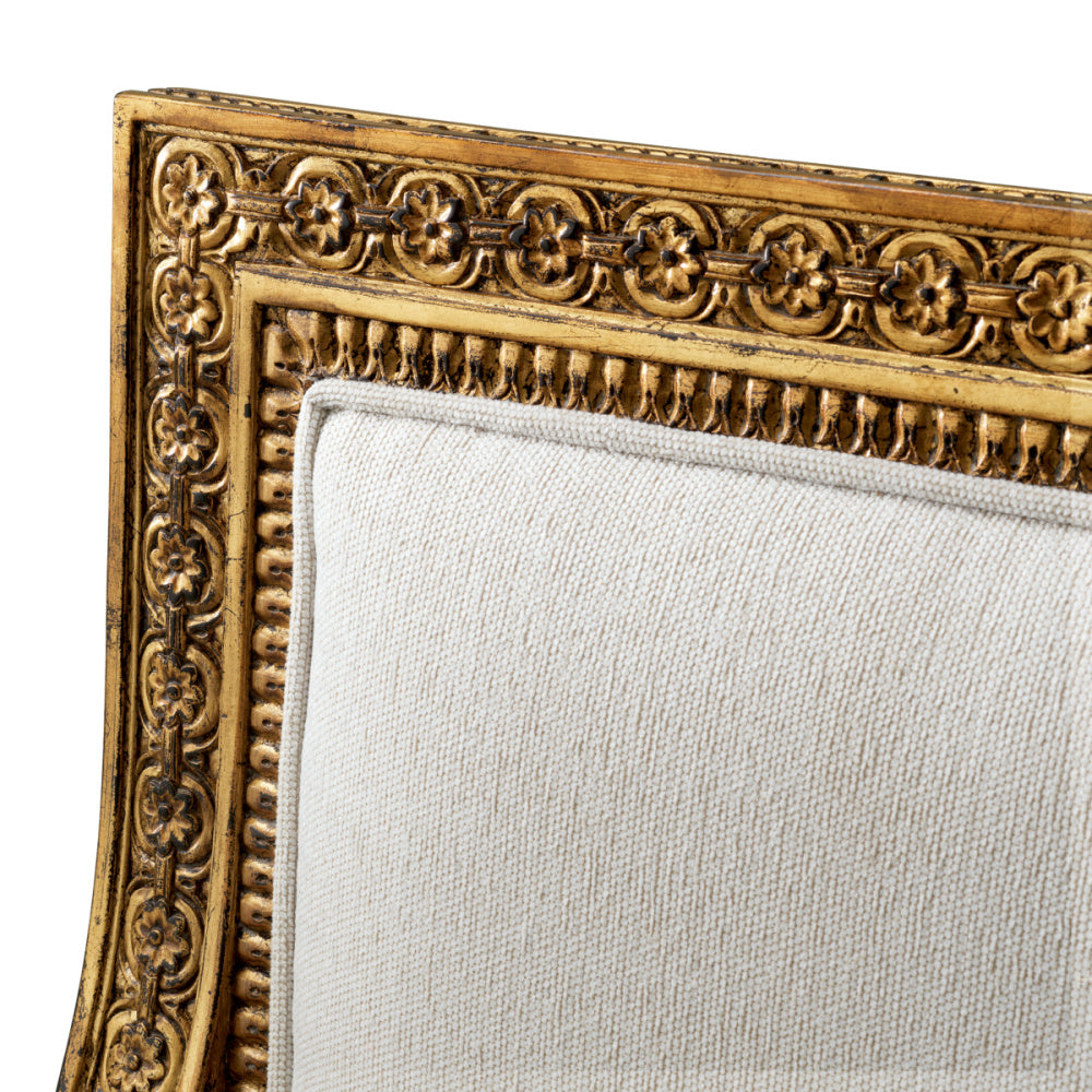 Eichholtz Louis Chair, Sentier Cream, Antique Gold (TM0003)