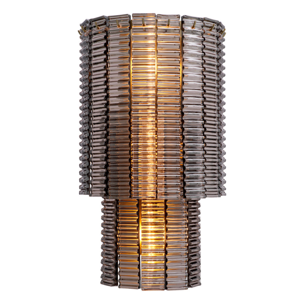Eichholtz Imperial Wall Lamp, Brushed Brass, Smoke Glass (TM0130UL)