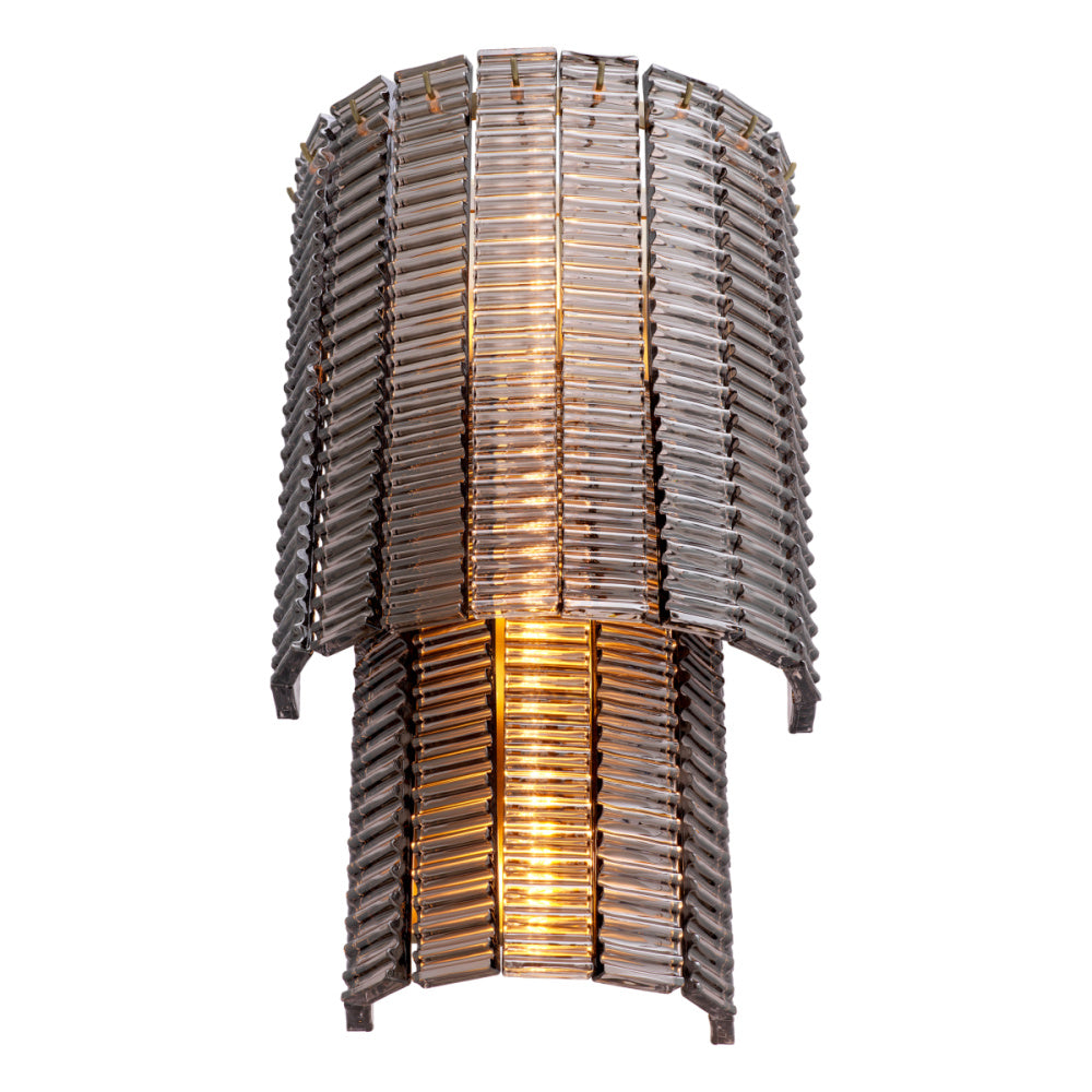 Eichholtz Imperial Wall Lamp, Brushed Brass, Smoke Glass (TM0130UL)