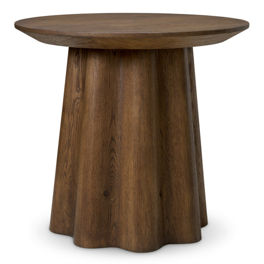 Eichholtz Papyrus Side Table, Dark Brown Oak Veneer (TM0382)