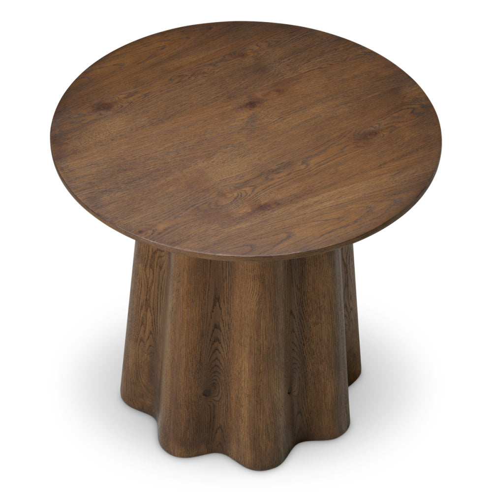 Eichholtz Papyrus Side Table, Dark Brown Oak Veneer (TM0382)