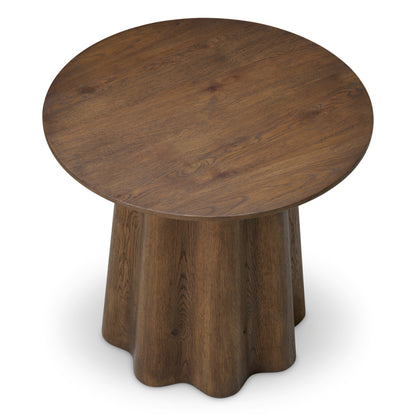 Eichholtz Papyrus Side Table, Dark Brown Oak Veneer (TM0382)