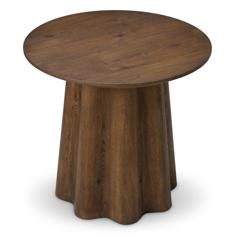 Eichholtz Papyrus Side Table, Dark Brown Oak Veneer (TM0382)