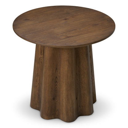 Eichholtz Papyrus Side Table, Dark Brown Oak Veneer (TM0382)