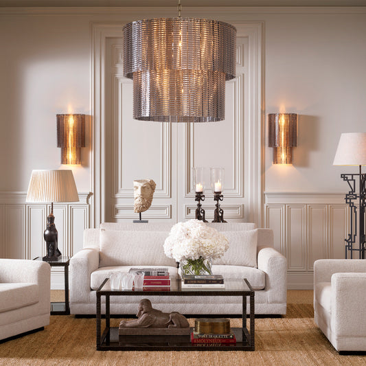 Eichholtz Manhattan Sofa, Small, Palmer Beige, Black Base (TMA0388)