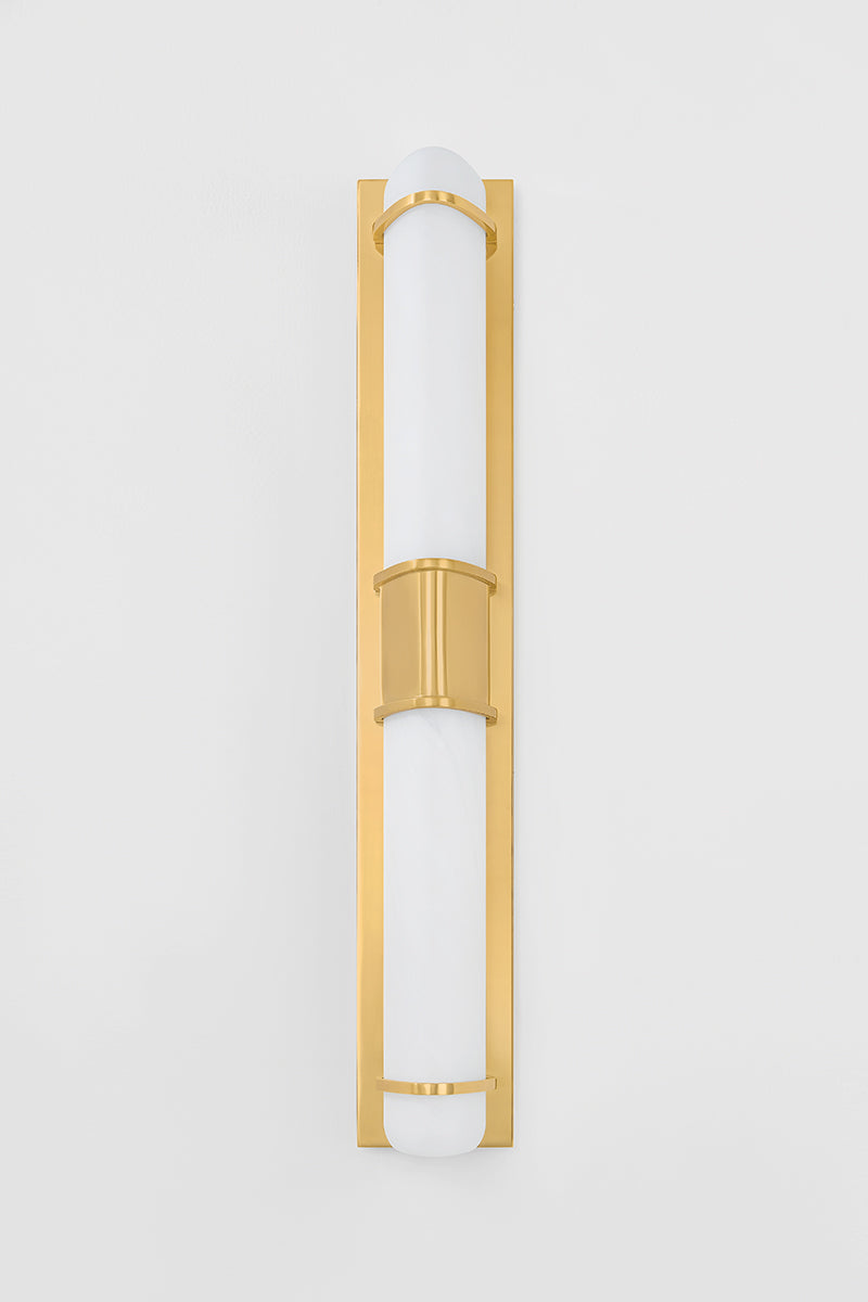 Hudson Valley Tottenville 2-Light Wall Sconce Aged Brass detail view 3