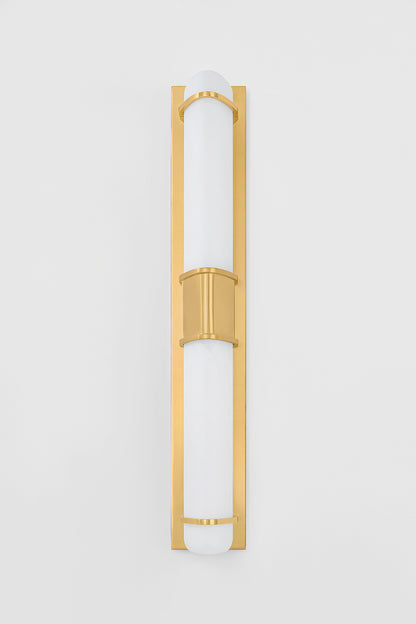 Hudson Valley Tottenville 2-Light Wall Sconce Aged Brass detail view 3