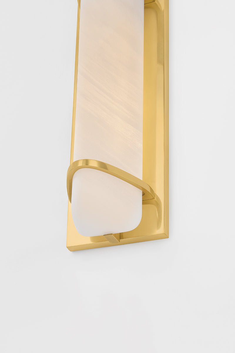 Hudson Valley Tottenville 2-Light Wall Sconce Aged Brass detail view 4