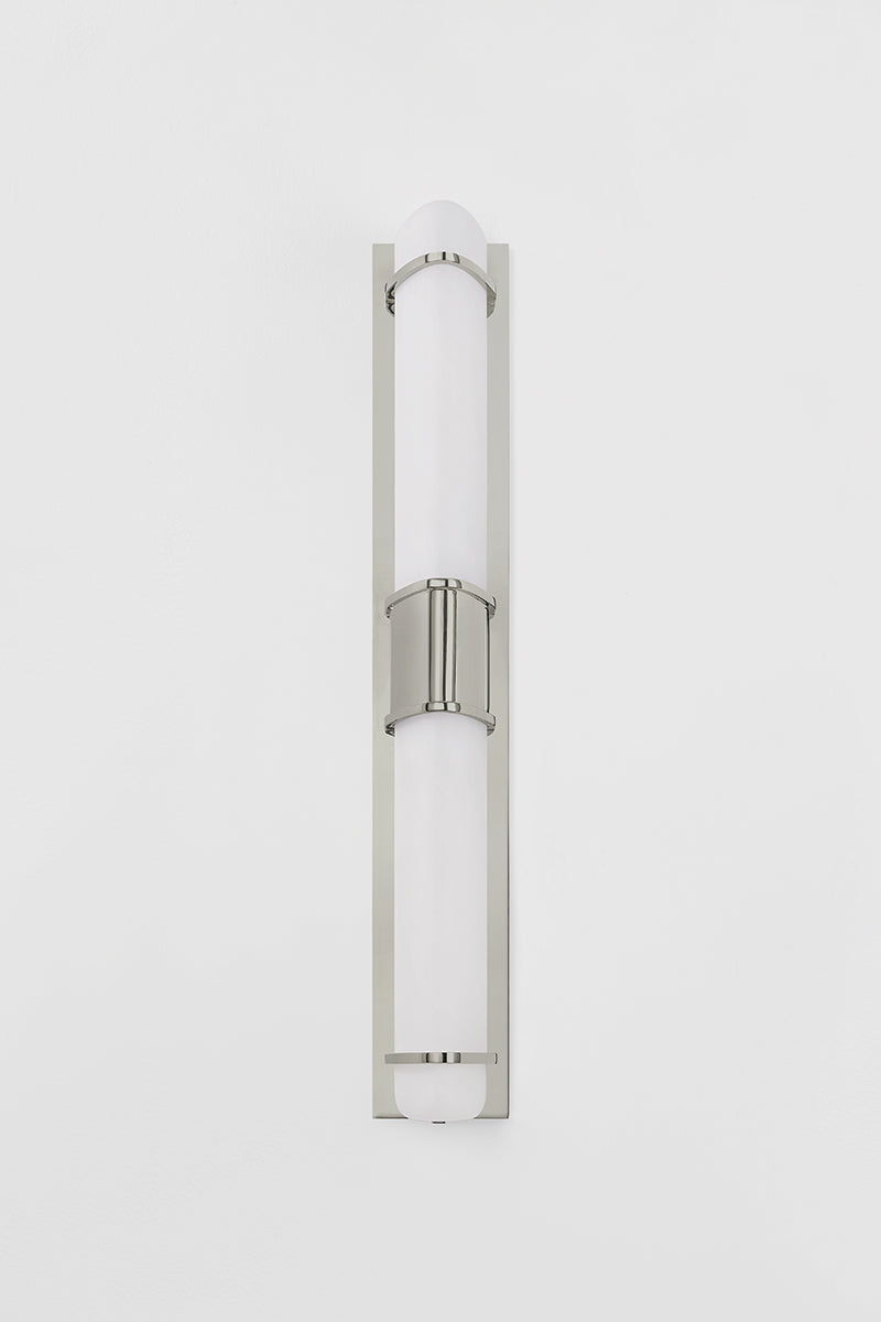 Hudson Valley Tottenville 2-Light Wall Sconce Polished Nickel detail view 3