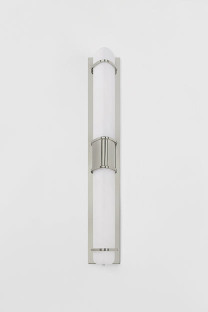 Hudson Valley Tottenville 2-Light Wall Sconce Polished Nickel detail view 3