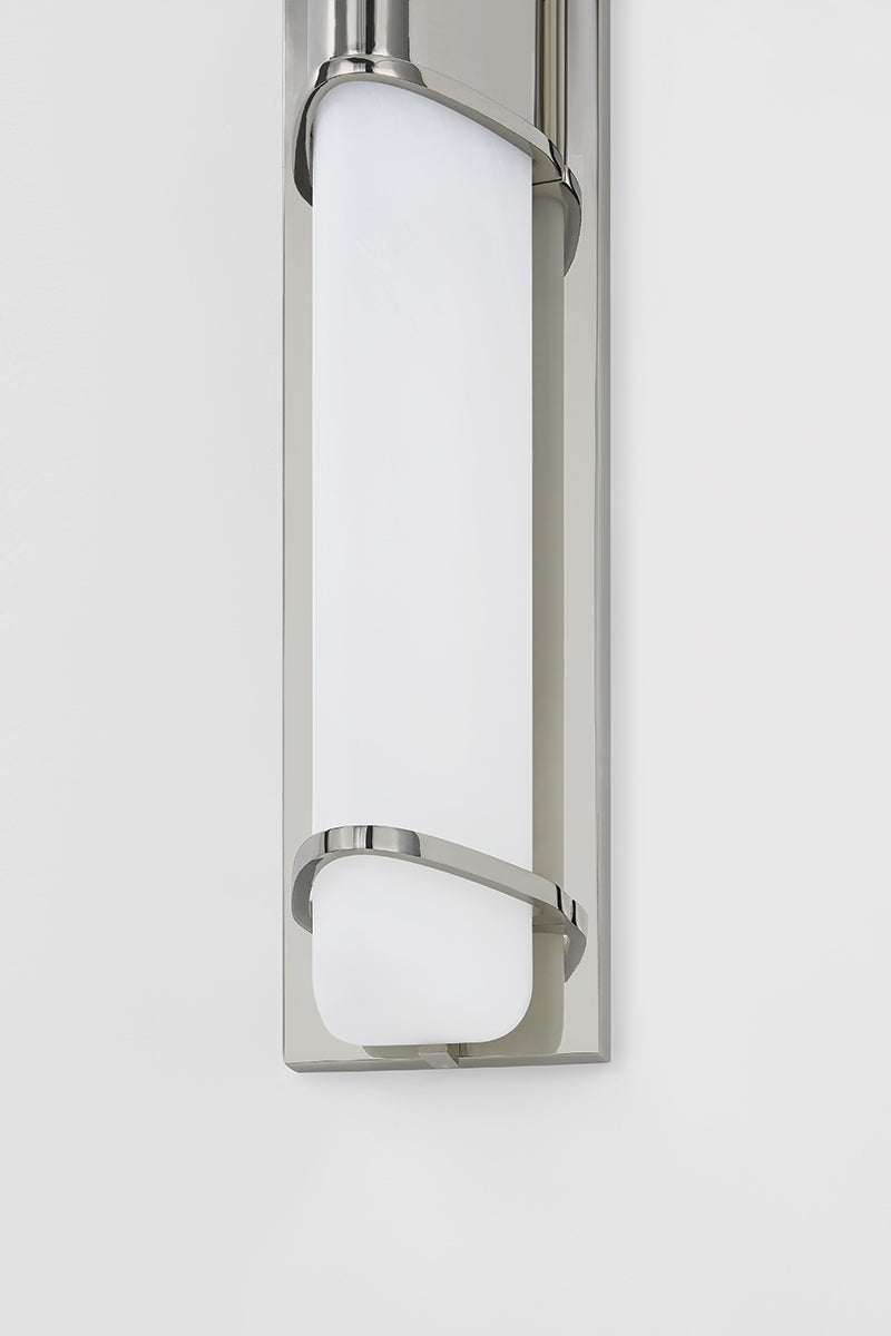 Hudson Valley Tottenville 2-Light Wall Sconce Polished Nickel detail view 4