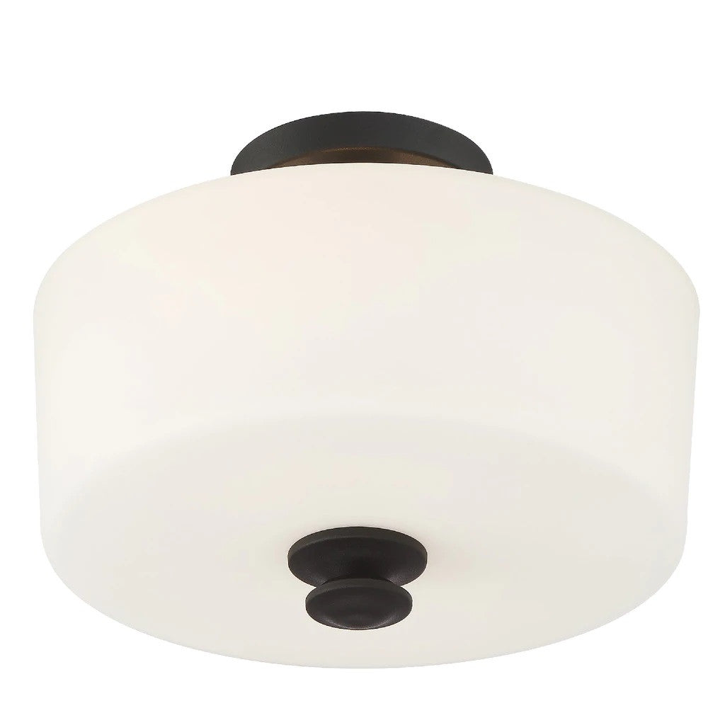 Crystorama Travis Semi Flush Mount Vibrant Gold