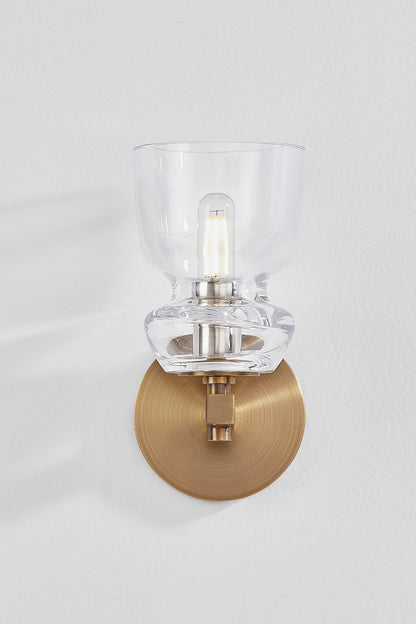 Troy Trey Wall Sconce Patina Brass Detail 1