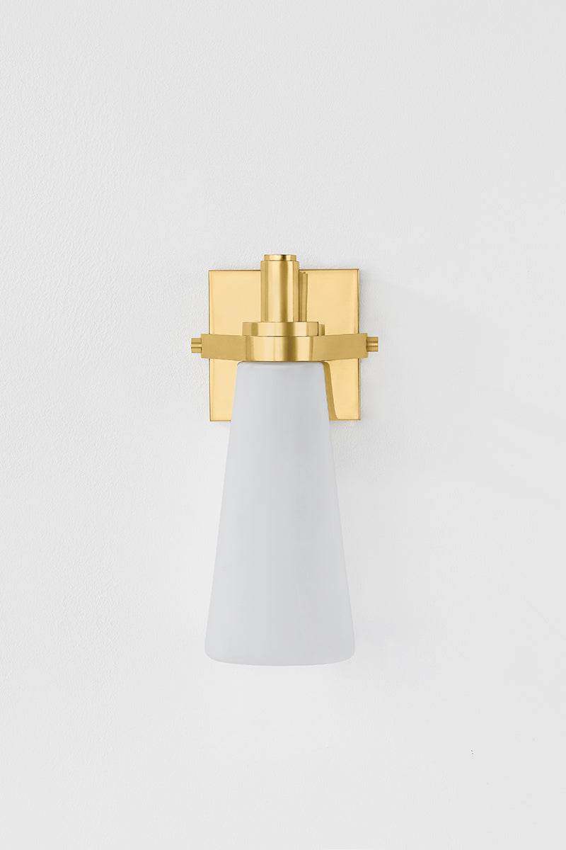 Hudson Valley Trude Wall Sconce Aged Brass detail view 3