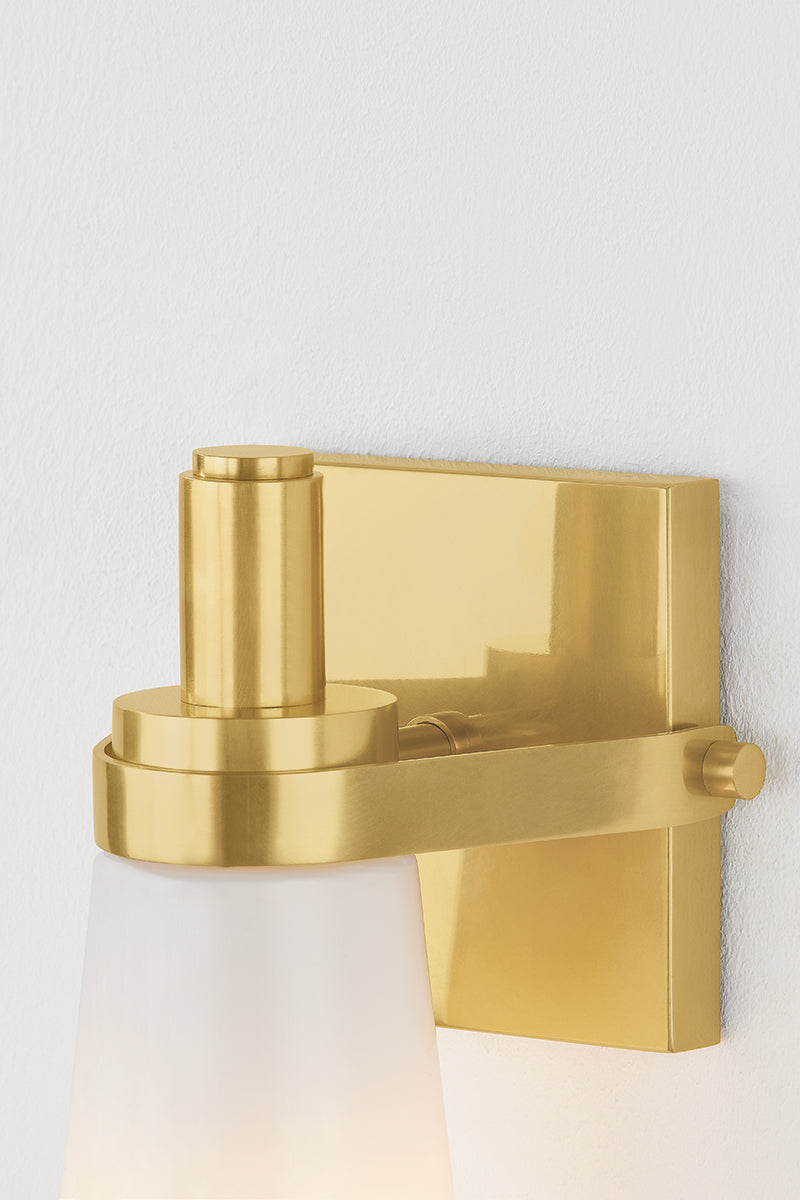 Hudson Valley Trude Wall Sconce Aged Brass detail view 4