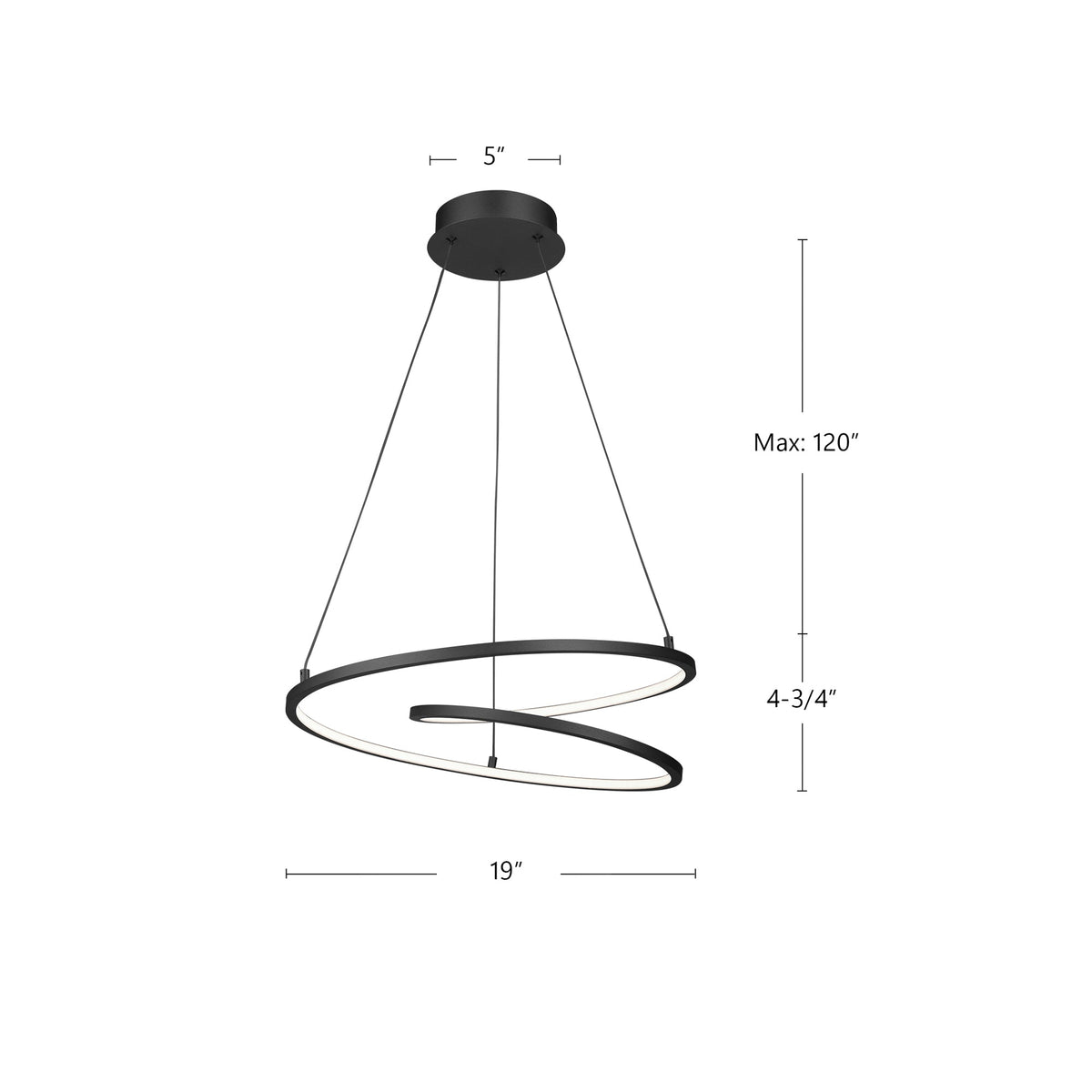 Twist 19" LED Pendant