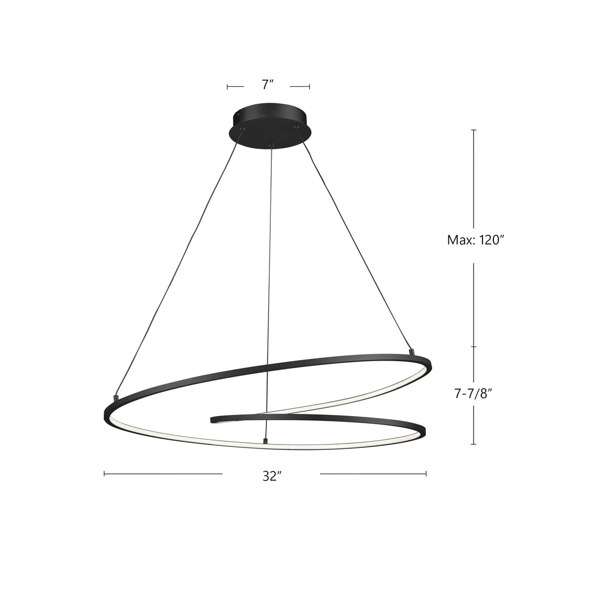 Twist 32" LED Pendant