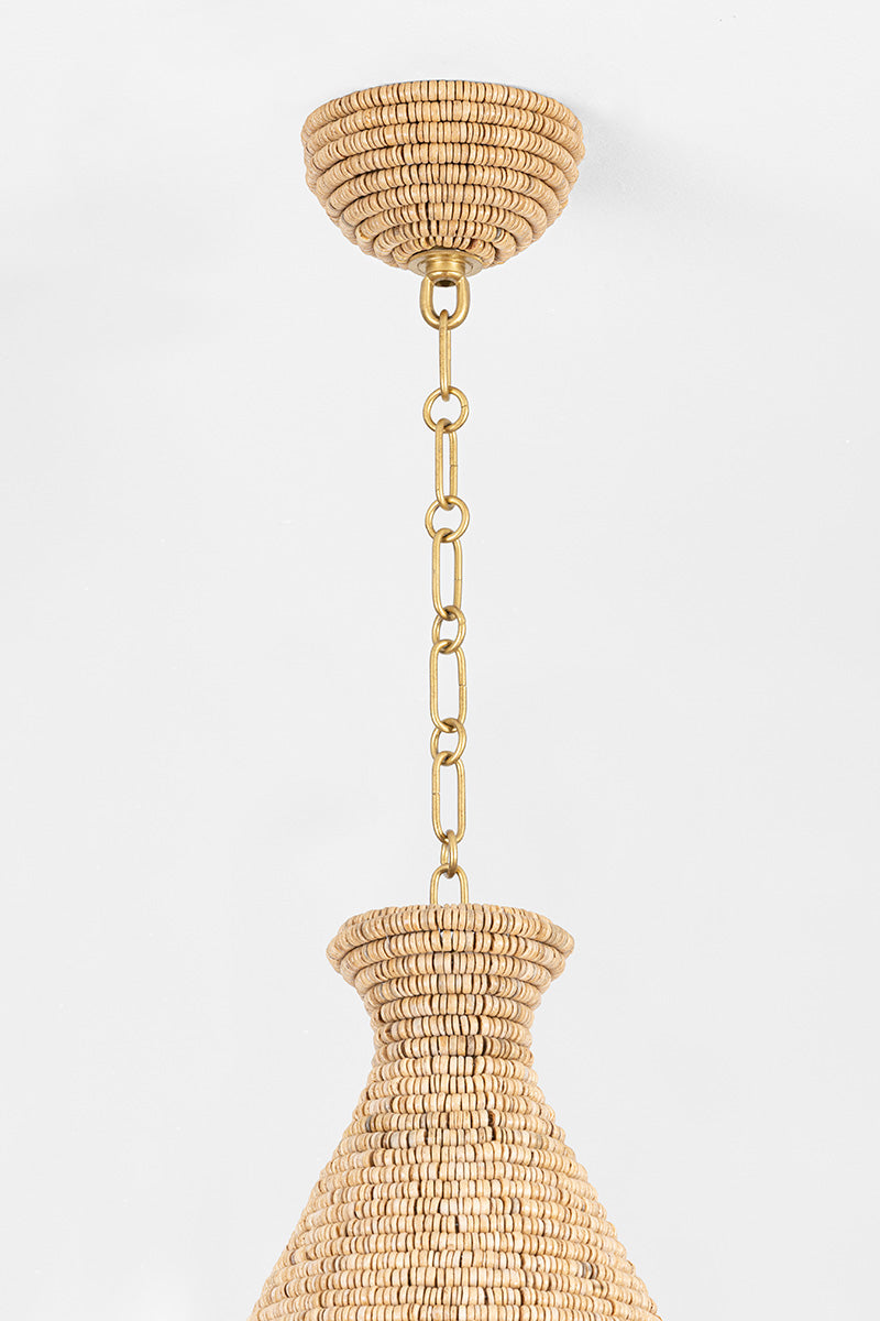 Hudson Valley Tallman 20" Pendant Vintage Gold Leaf detail view 4