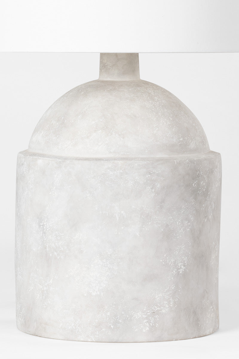 Troy Torrance Table Lamp Ceramic Weathered Grey Detail 1