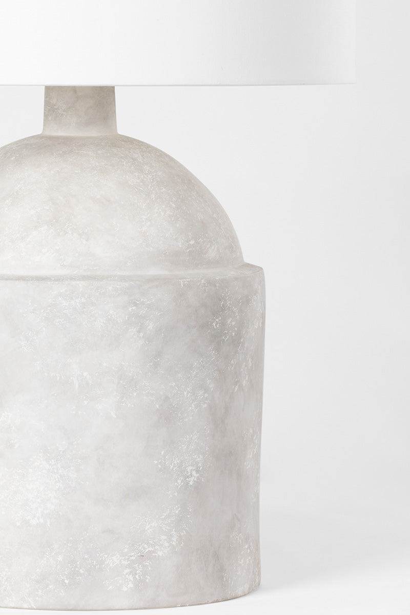 Troy Torrance Table Lamp Ceramic Weathered Grey Detail 2