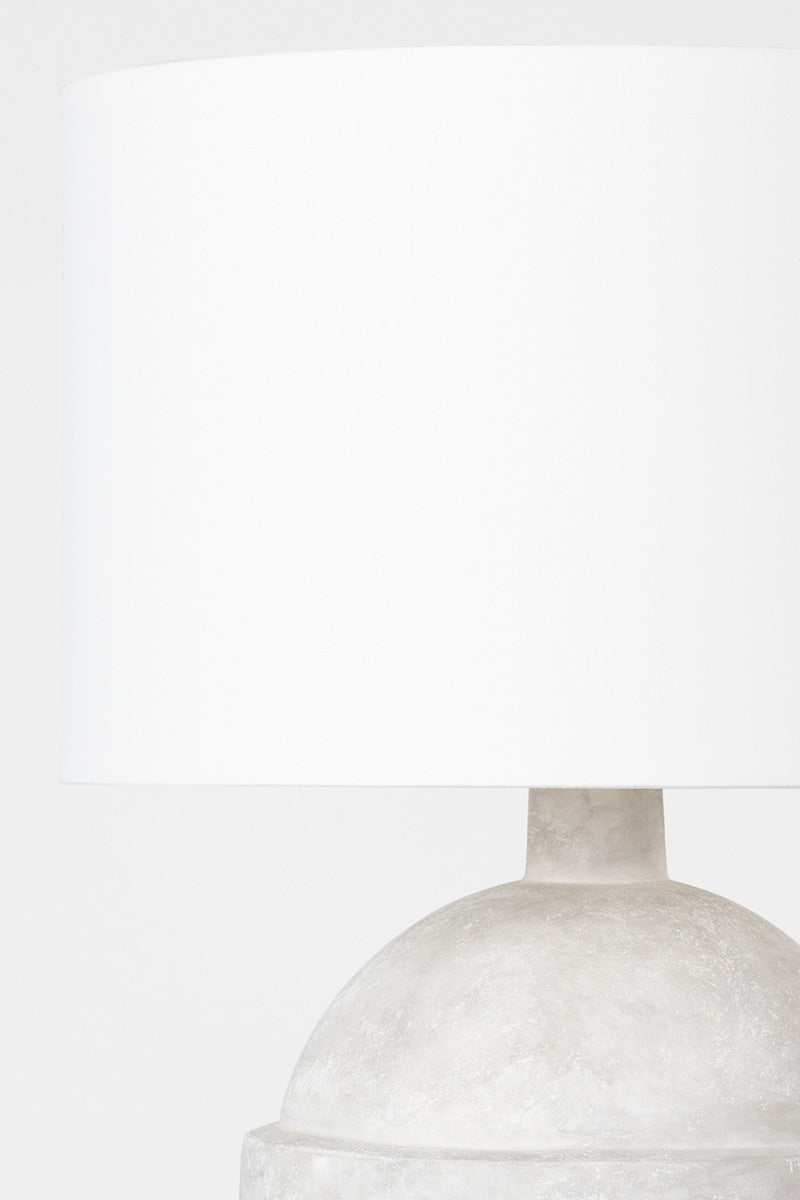 Troy Torrance Table Lamp Ceramic Weathered Grey Detail 3