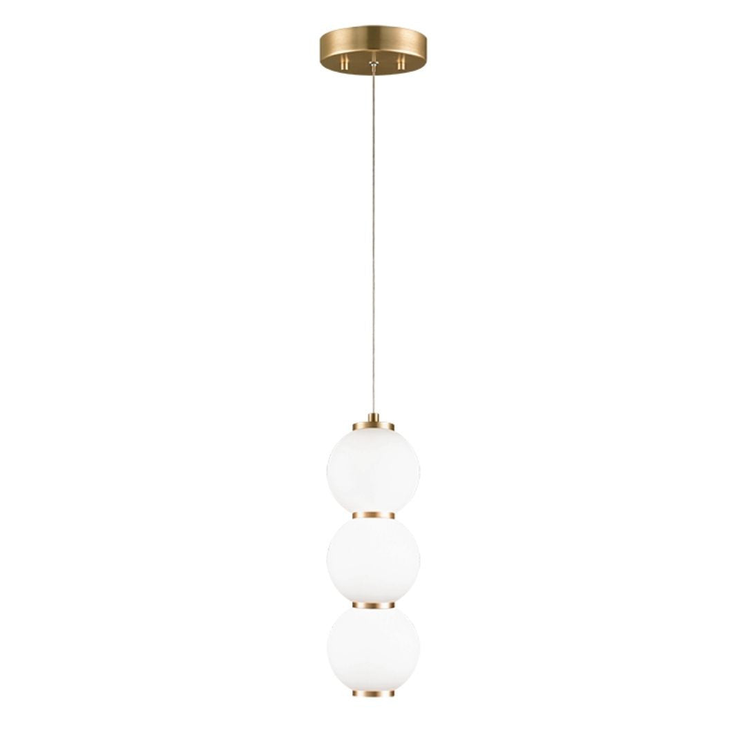 Matteo Lighting Dango 13-in LED Globe Pendant Oxidized Rose Gold