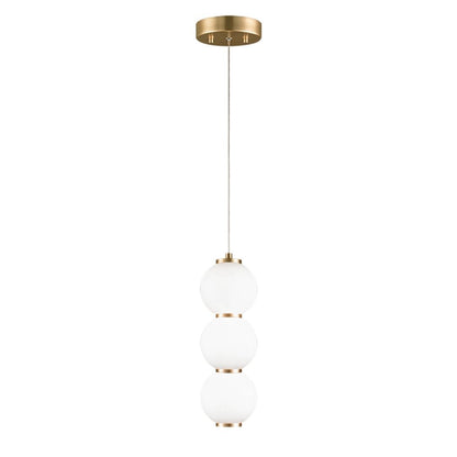 Matteo Lighting Dango 13-in LED Globe Pendant Oxidized Rose Gold
