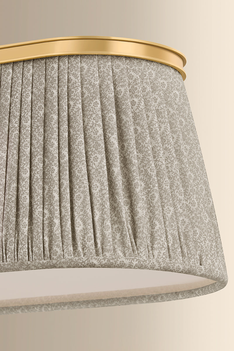 Hudson Valley Valeria 3-Light Linear Pendant Aged Brass detail view 4