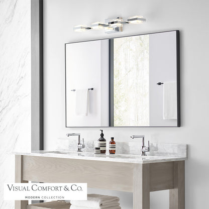 Visual Comfort Modern Kamden LED Bath Vanity 277V Chrome