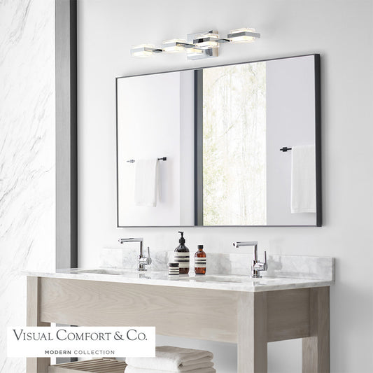 Visual Comfort Modern Kamden LED Bath Vanity 277V Chrome