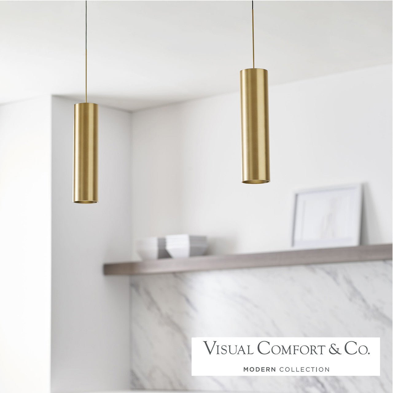Visual Comfort Modern Piper Pendant Nickel