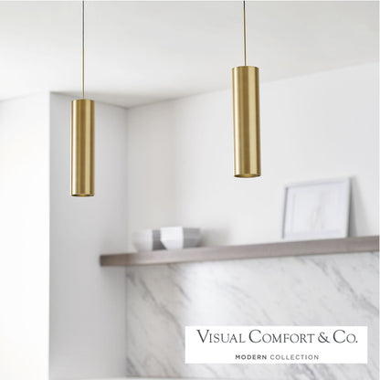 Visual Comfort Modern Piper Pendant Nickel