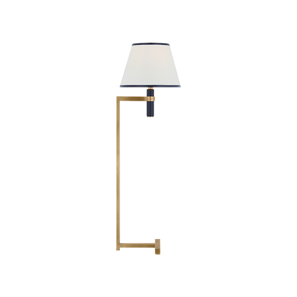 Ralph Lauren Hedger 55" Floor Lamp Natural Brass and Navy