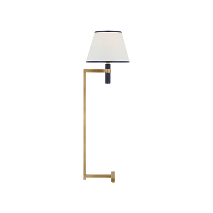Ralph Lauren Hedger 55" Floor Lamp Natural Brass and Navy