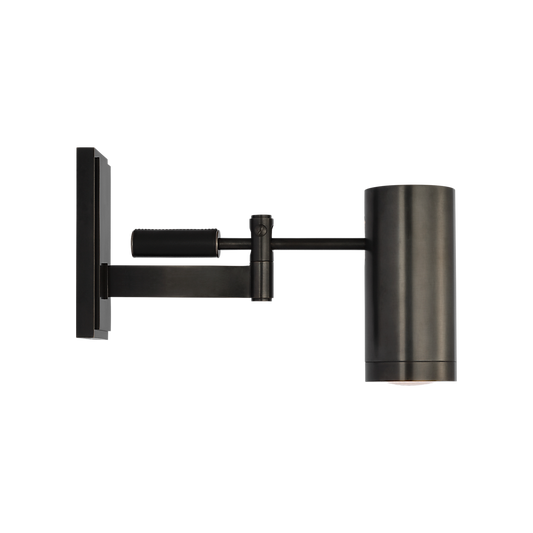 Ralph Lauren Grant 8" Articulating Wall Light Bronze and Chocolate Leather