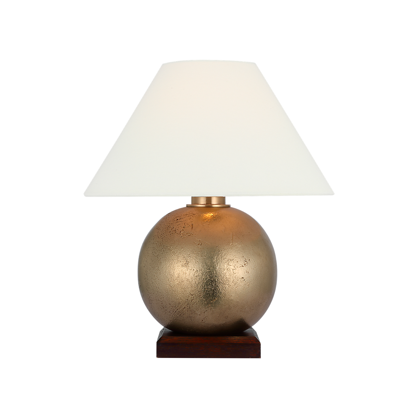 Ralph Lauren Hardwick 12" Accent Lamp Museum Brass and Natural Rift Oak
