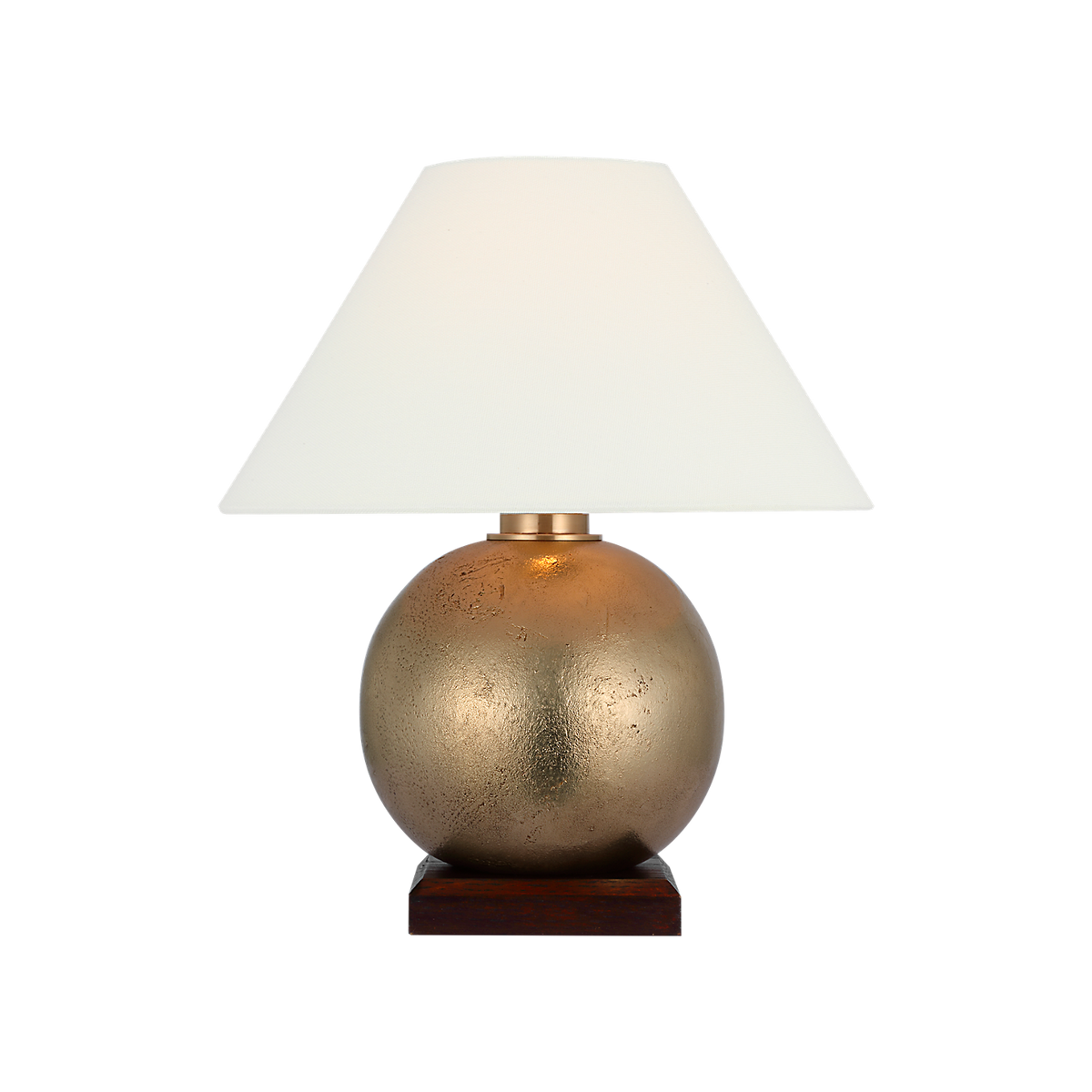 Ralph Lauren Hardwick 12" Accent Lamp Museum Brass and Natural Rift Oak